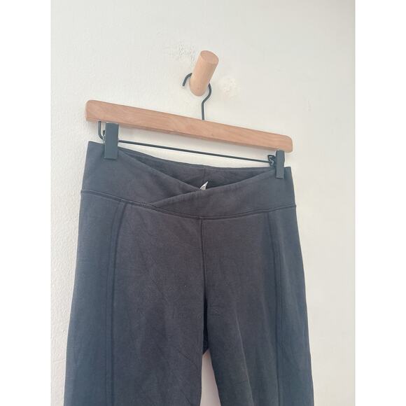 Free People Movement Turnout Black Cropped Leggings Small Lace Up Tie Leg - Picture 3 of 8